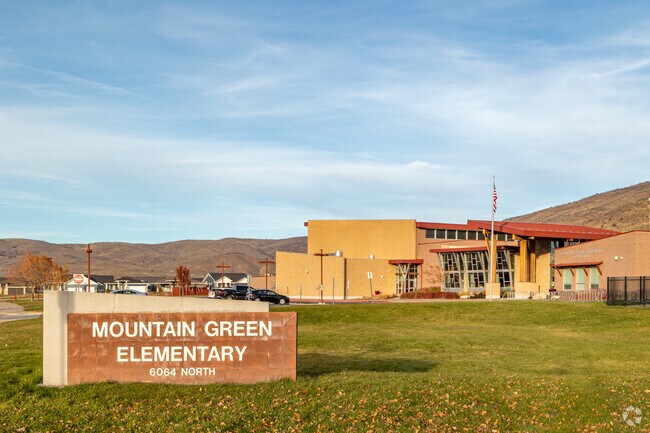 A welcoming entrance is seen at Mountain Green Elementary School.