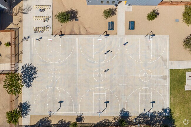 Kids play a quick game of ball between classes at Monte Vista Elementary School in Phoenix.