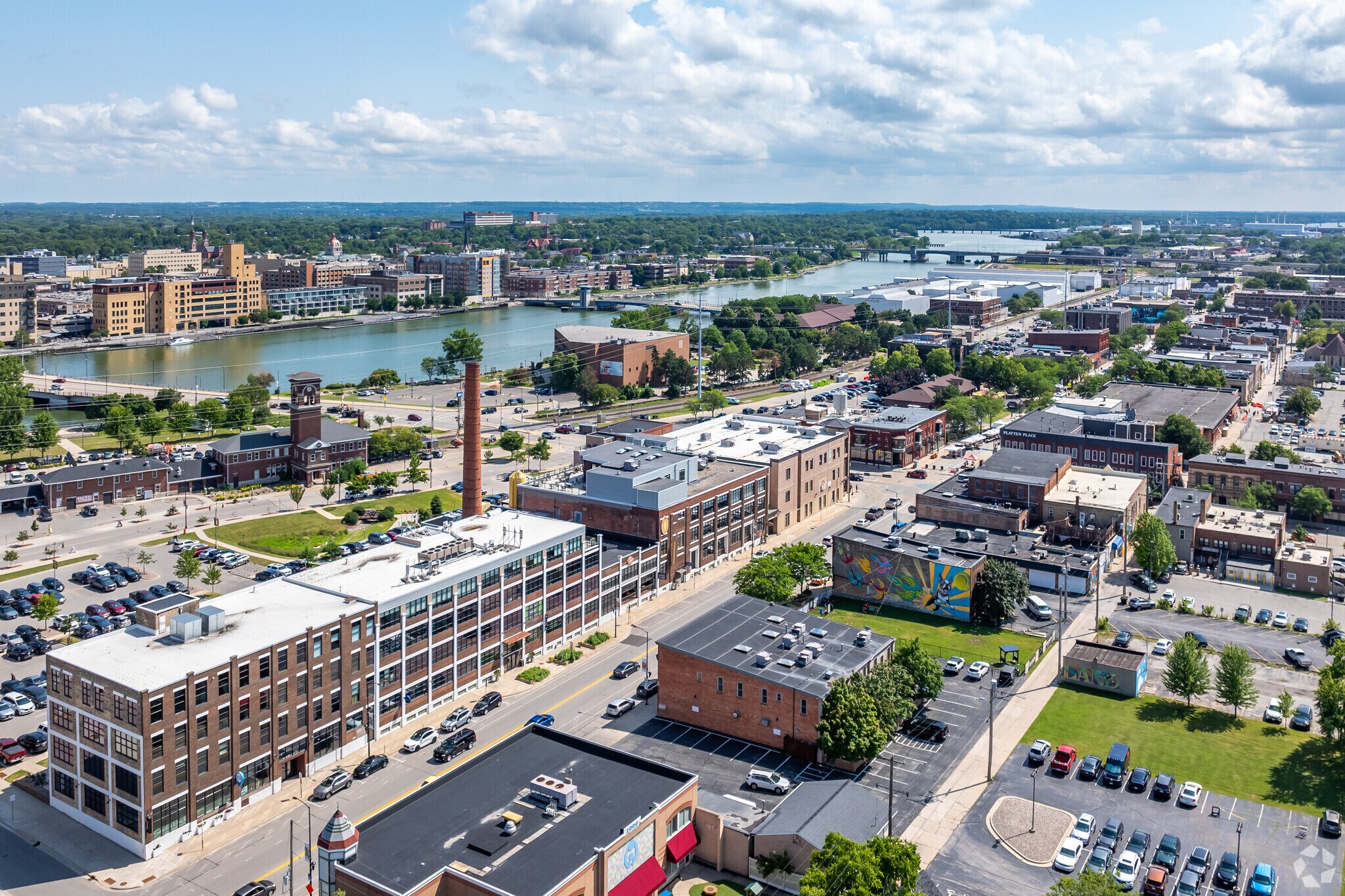 Downtown Green Bay is a short drive from Baird Creek and offers dining and nightlife.