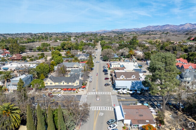 Grand Ave runs through downtown Los Olivos.