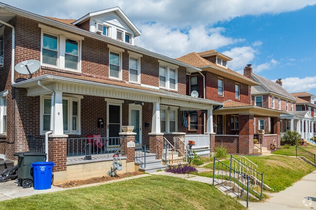 Duplex homes line the streets of West York.