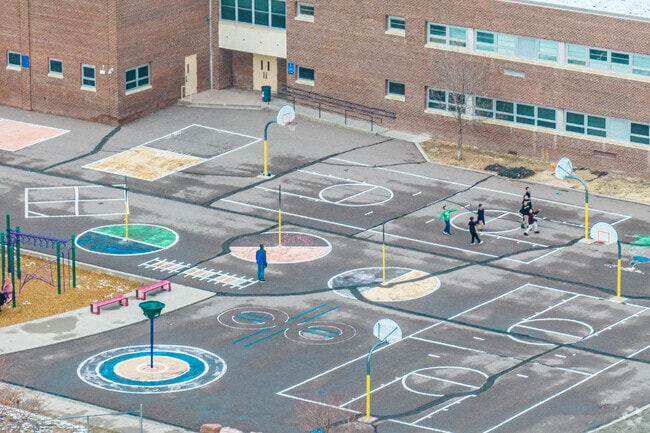 Force Elementary School play area on a cold day.