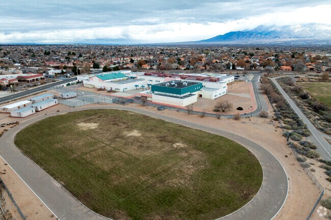 Track and field at LBJ Middle School in Albuquerque.