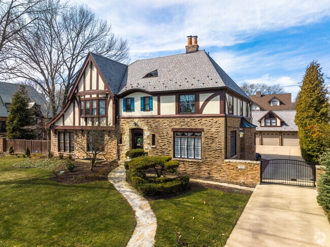 Tudor-style homes grace the La Grange streets.