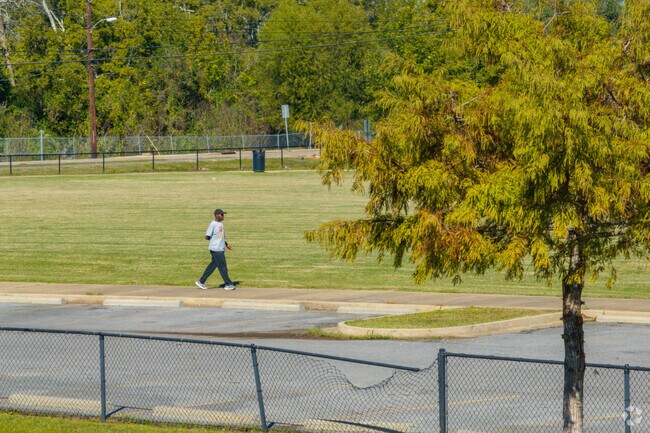 Acadian Village residents can get a nice walk in at Hunter Park.