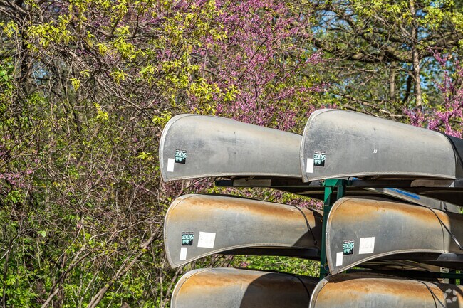 In the summer you can take canoes on the water at Emily Oaks Nature Center in Southeast Skokie.