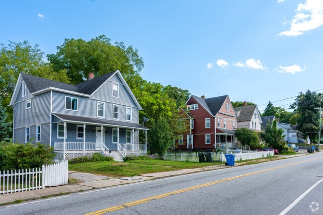 Laurel Hill multi-family homes sit beside Route 12 leading into Norwich.