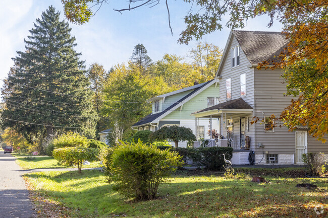 Enjoy a crisp fall morning from your front porch in McGuffey Heights.