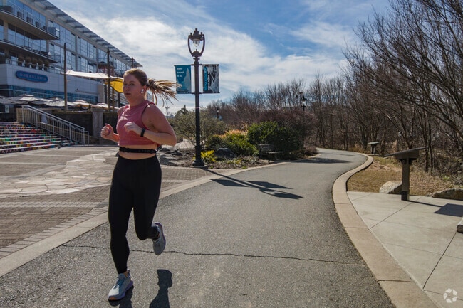 Outdoor exercise is easy and enjoyable for Coliseum Drive residents.