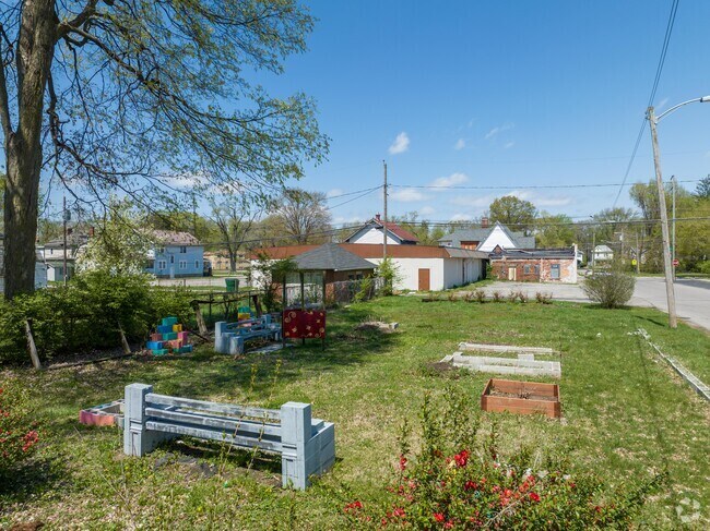 The Shepard community garden has twelve family garden beds and five beds used by the Mother's Helper organization.