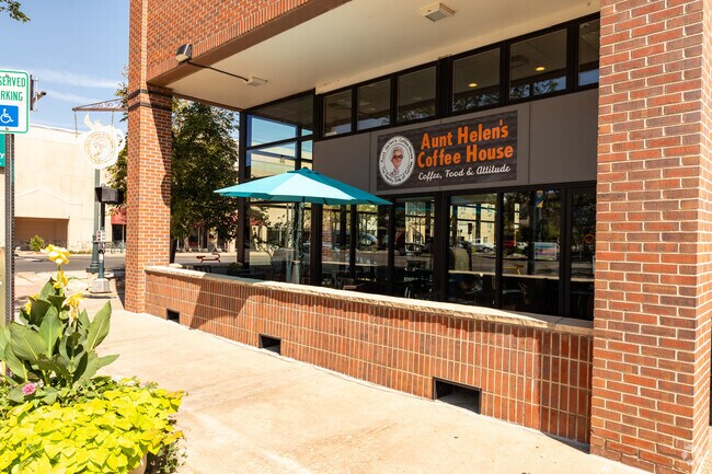 Aunt Helen’s Cafe & Wine Bar is open seven days a week and offers breakfast sandwiches & coffee.