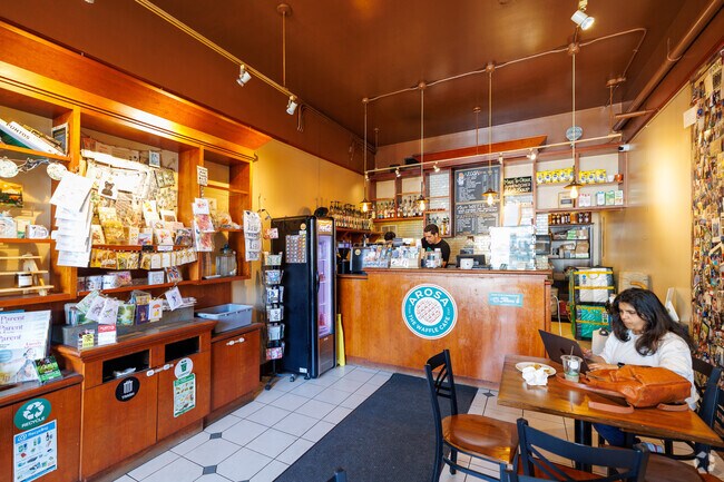 A local favorite, Arosa Cafe serves up fresh coffee drinks and treats in Washington Park.