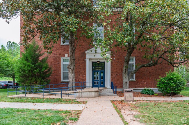 Side entrance to Deal Middle School in Washington, DC.