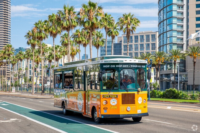 Public Transit abounds in Downtown San Diego.