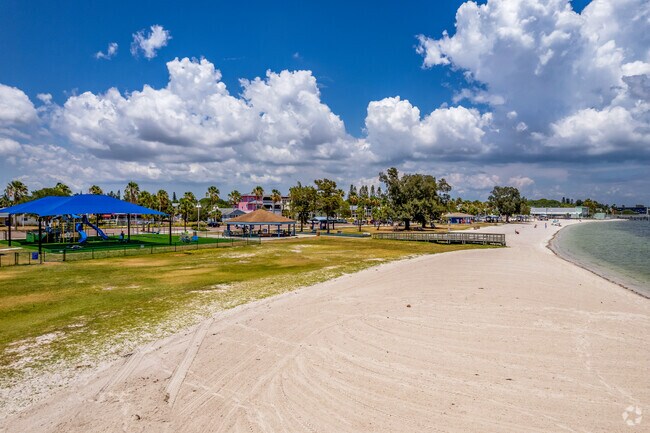 Gulfport Beach Park has Picnic pavilions, beach volleyball courts and a beach for your enjoyment.
