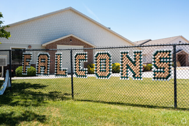 School spirit display for the Summit Academy - Draper Elementary Campus Falcons.