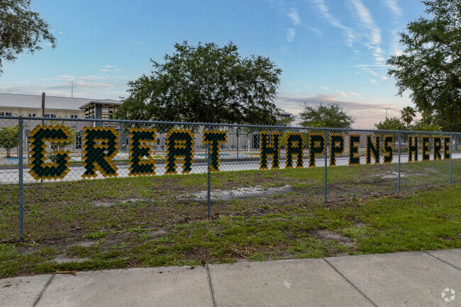Fence art at Narcoossee Middle School shows off school spirit.