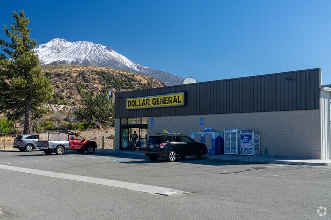 Dollar General in Weed provides everyday shopping with mountain views.