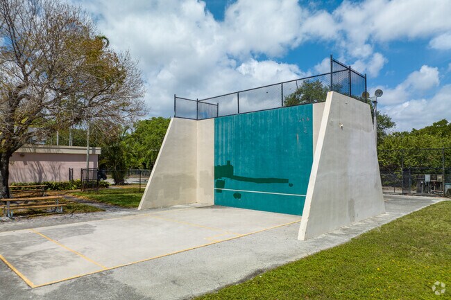 Dr. Martin Luther King Community Center has a racquetball court for residents of Liberia.