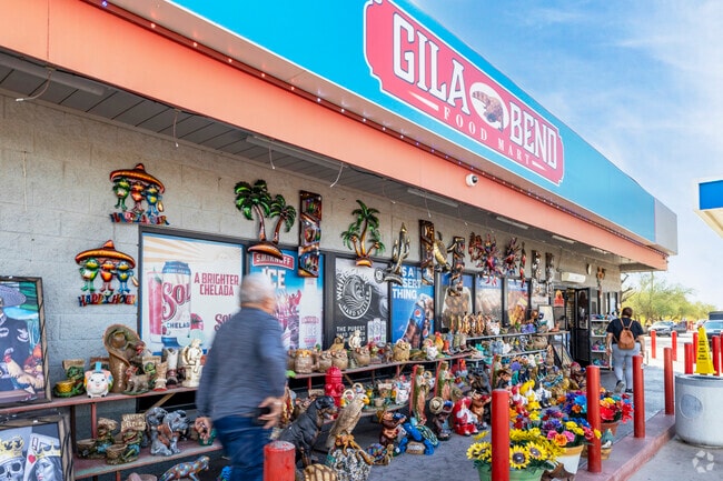 Pick up yard art with your groceries at Gila Bend Food Mart.