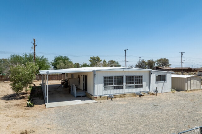 Manufactured homes line the town's streets.