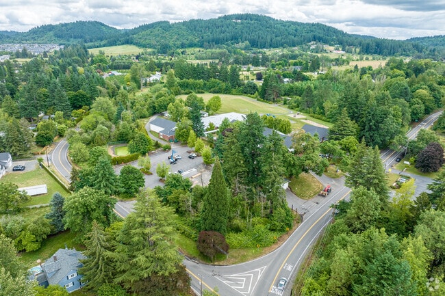 An Aerial View of Pleasant Valley Elementary School in Rock Creek Neighborhood.