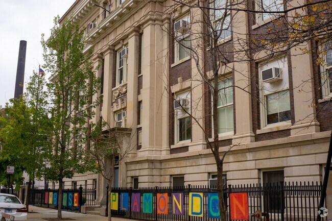 Plamondon Elementary School serves students in the Douglass Park community.