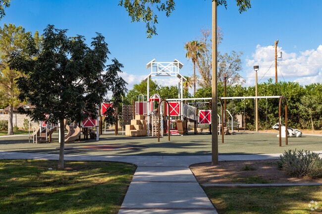 The farm themed playset at Petersen Park welcomes West Tempe families daily.