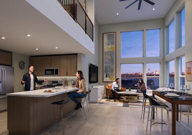 Russell Building Brand New Signature Collection Kitchen-Living Rendering