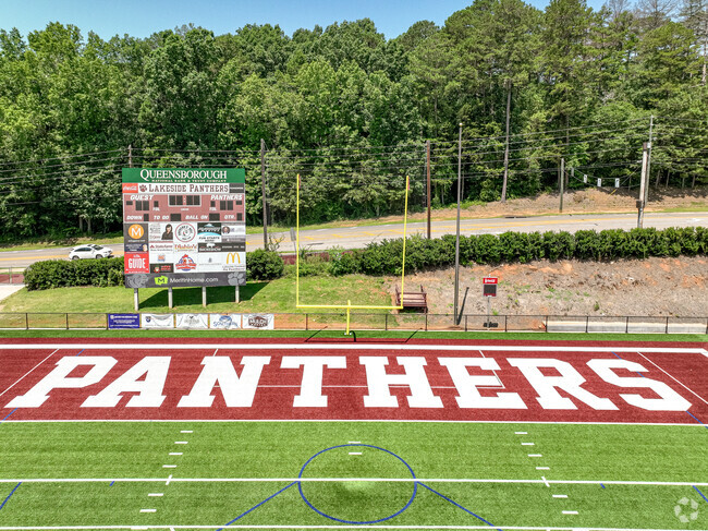 The panthers end zone at the Lakeside Middle School in Augusta, GA.
