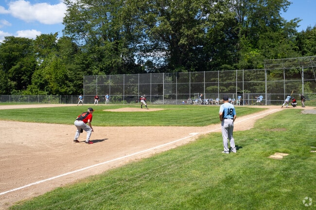 Baseball players compete at Calise Field, a local favorite near Arlington.