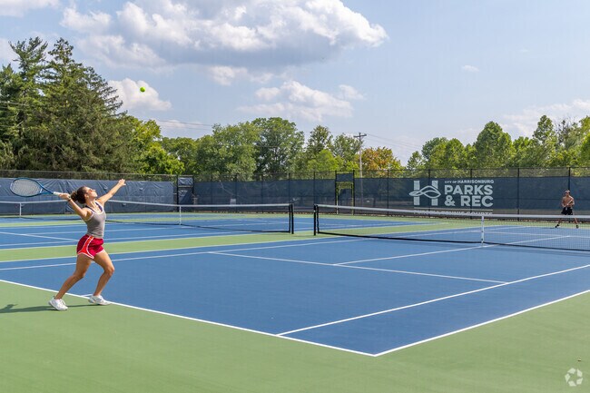 Purcell Park has three tennis courts for residents to enjoy.