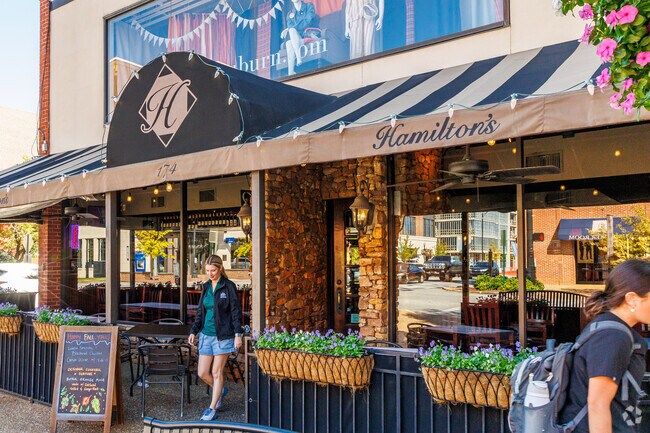 Hamilton’s on Magnolia near Camden Ridge features a wood-paneled interior and American cuisine.