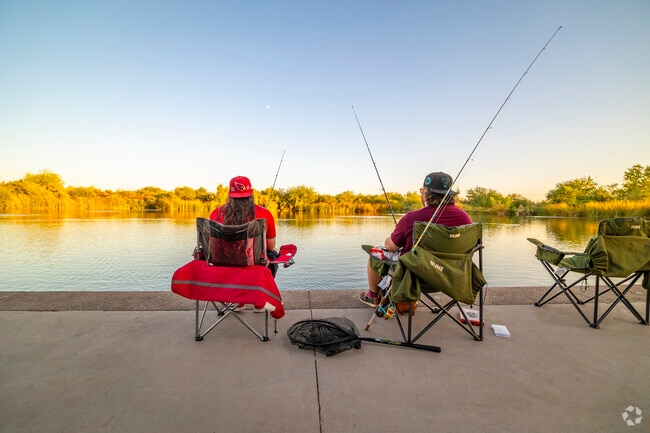 Cast your line and unwind at Riparian Preserve, a top fishing spot in Val Vista.