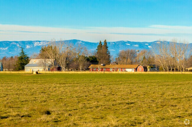 Homes on the outskirts of Red Bluff have land for horses and cattle.