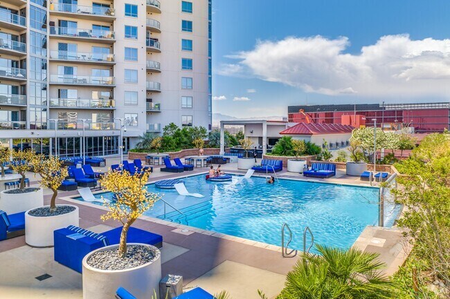 The pool at Allure condominiums in Meadows Village Nevada is a great amenity for residents.