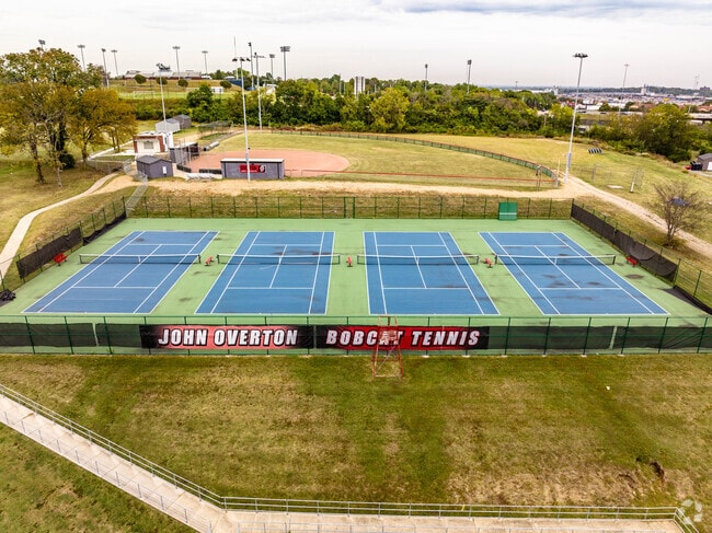 The tennis courts at at John Overton High School.