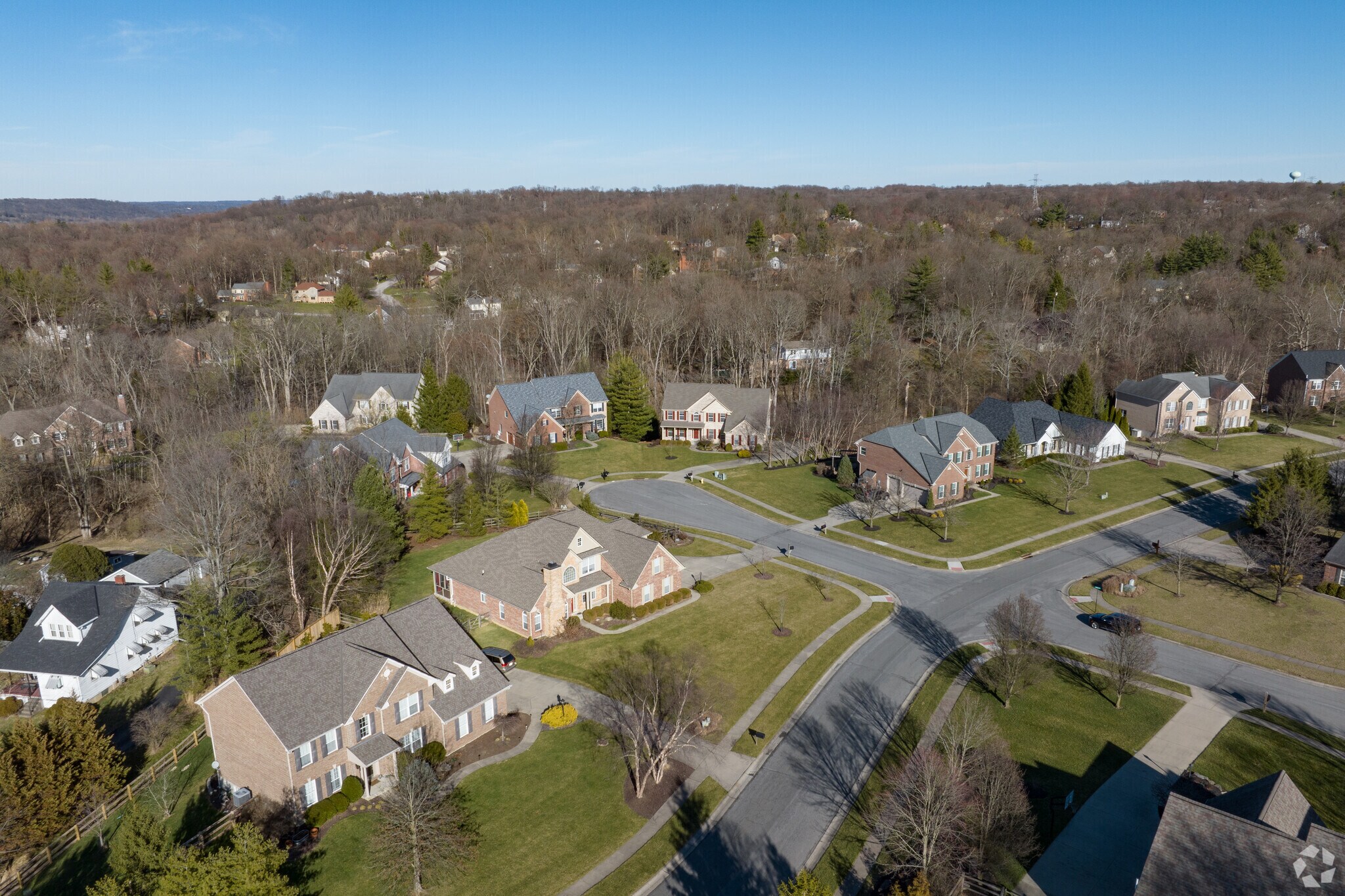 Both older and newer homes, such as this one, can be found in Turpin Hills.