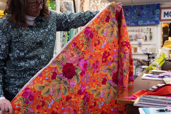 Visit Lisa at Barn Swallow Quilting in Holliston for amazing fabrics and expert advice.