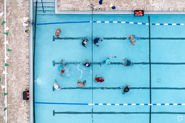 Savannah Center pool is a popular place for water volleyball and other activities.