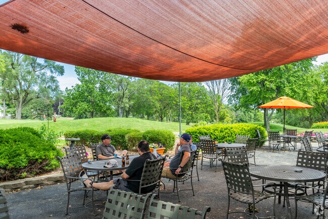 Golfers relax after a great game at Big Run Golf Club.