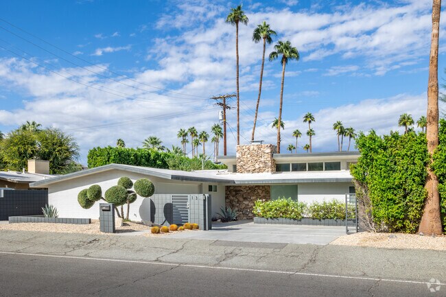 A classic midcentury modern home sits in the Tahquitz River Estates neighborhood.
