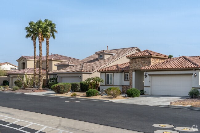 Cimarron Cove features stunning Mediterranean architecture with stucco and tile, creating a unique appeal.