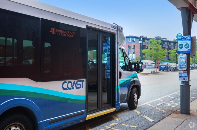 The Coast Bus Transit conveniently stops at West End Plaza, providing commuters with easy and direct access to downtown Portsmouth.