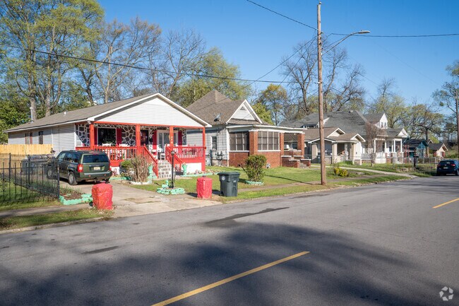 Front porches in Woodlawn invite neighbors to relax and connect.