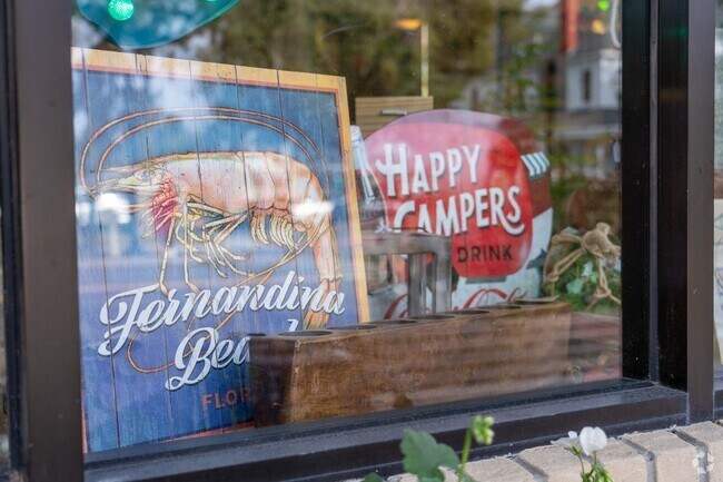 Art pieces can be found for sale in stores in Downtown Fernandina Beach.