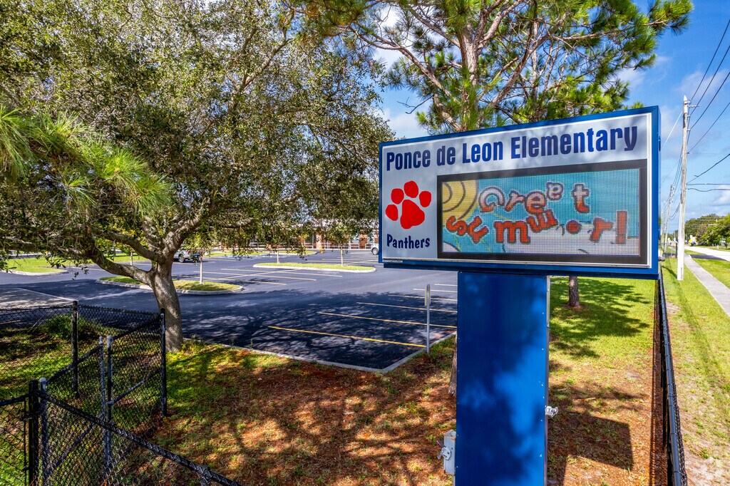 Ponce De Leon Elementary School Sign