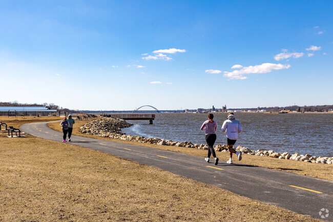 East Moline boasts beautiful views from the trails lining the Mississippi River.