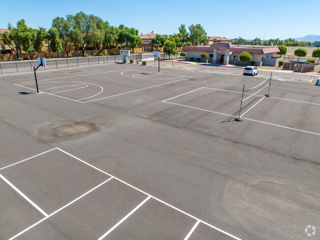 Precision Academy has a basketball and volleyball court for its students to use.