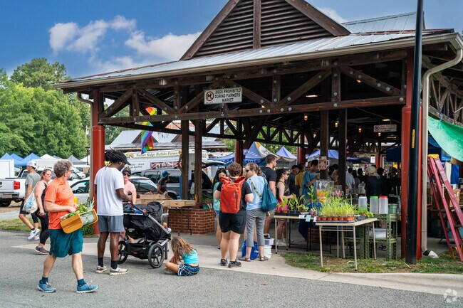 Carrboro Farmers' Market takes place in Downtown Carrboro.